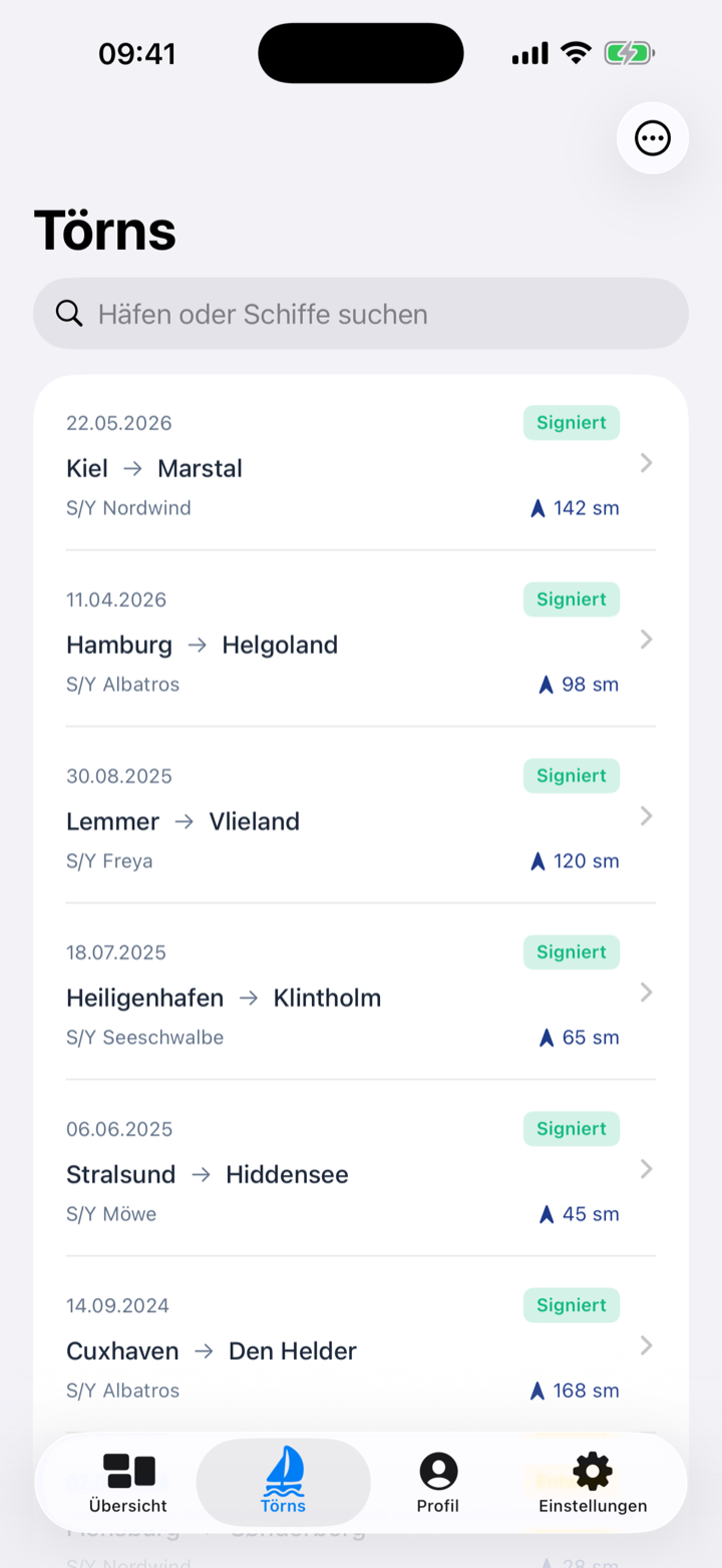 Voyages list